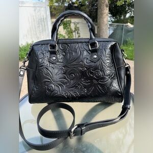 Patricia Nash Skye Satchel Black leather